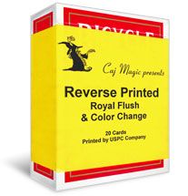 REVERSE  PRINTED CARDS (Royal Flush & Color Change)