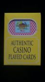 AUTHENTIC  CASINO  PLAYED  CARDS (Blue, yellow  and  black)