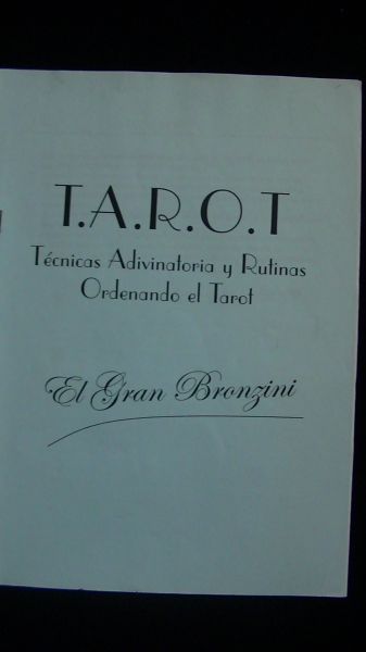 TAROT  (TÉCNICAS) - Bronzinni