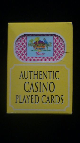 AUTHENTIC  CASINO  PLAYED  CARDS (Blue, yellow  and  black)